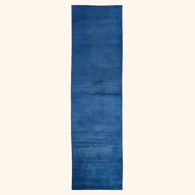 Blue Samsara Wool Rug - 3'7" x 13'4"