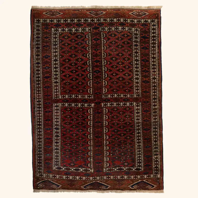 Multi Traditional Wool Rug - 4' x 5'7"