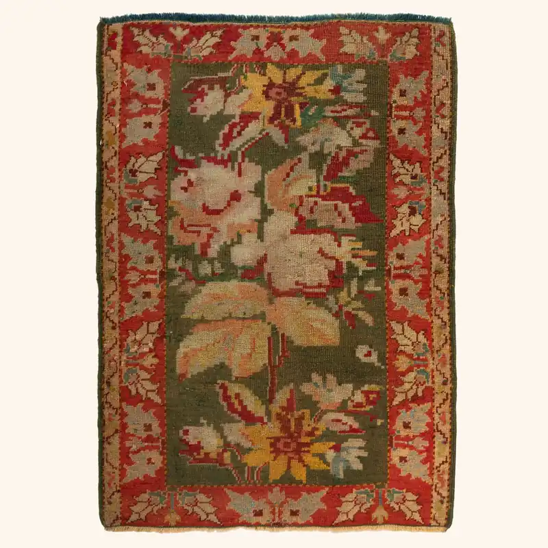 Multicolored Traditional Wool Rug - 3'1" x 4'3"