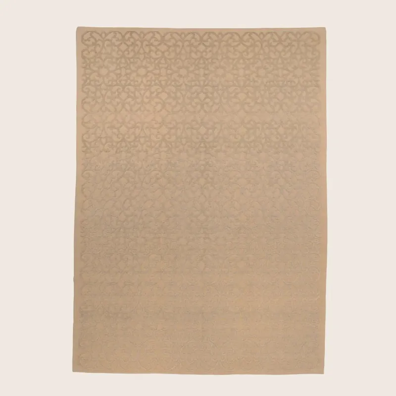Beige Transitional Wool Rug - 10' x 14'