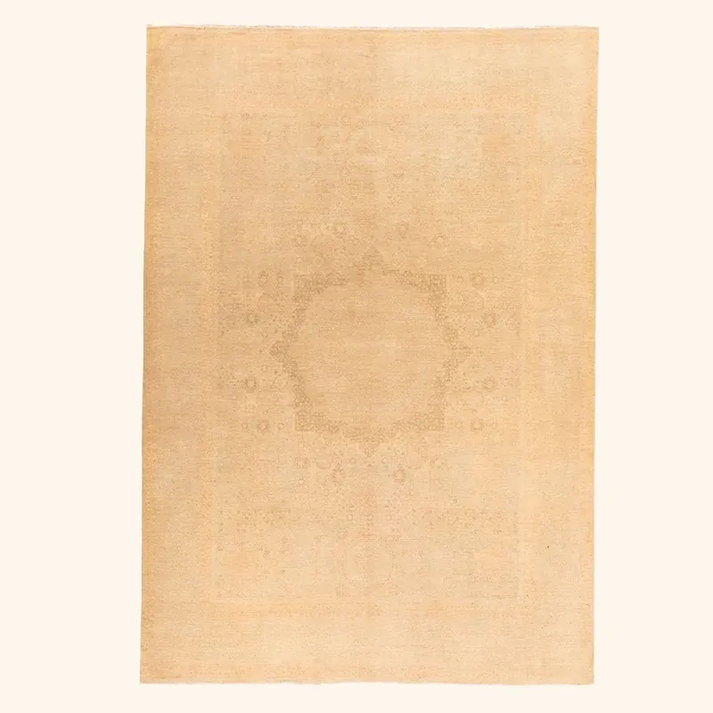 Beige Traditional Wool Rug - 8'11" x 12'1"