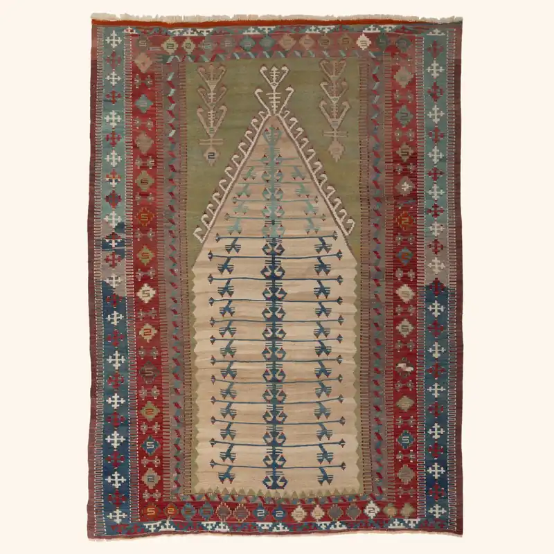 Multi Traditional Wool Rug - 5'1" x6'11"