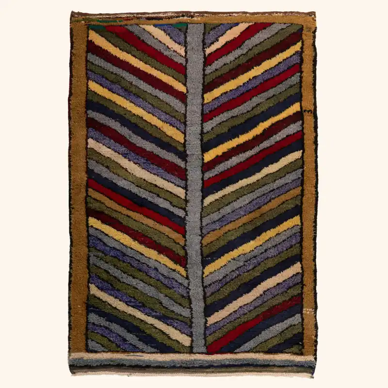 Multicolored Traditional Wool Rug - 3'2" x 5'1"