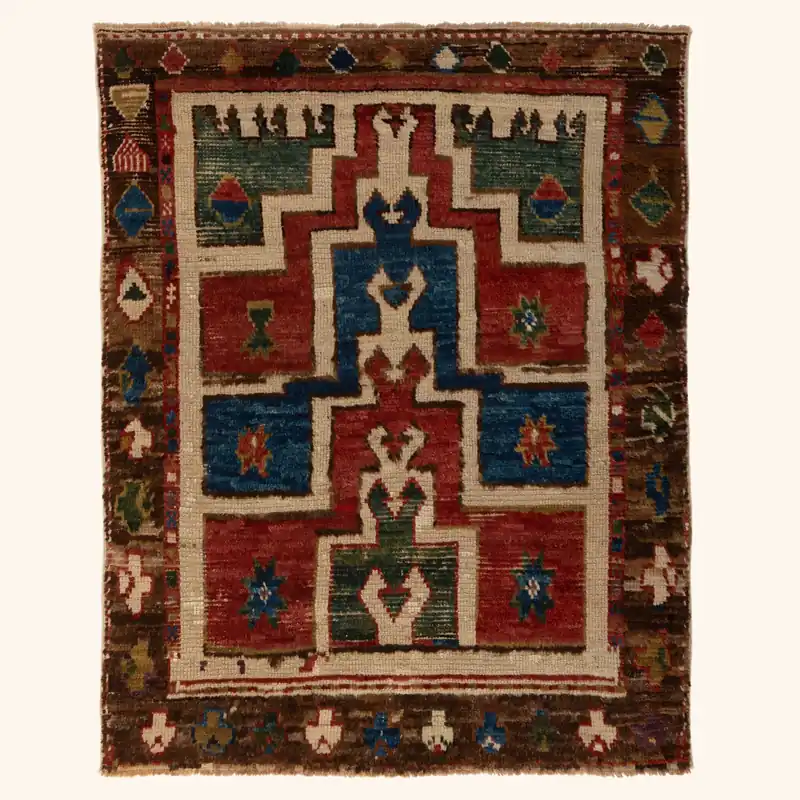 Multicolored Traditional Wool Rug - 3'3" x 4'2"