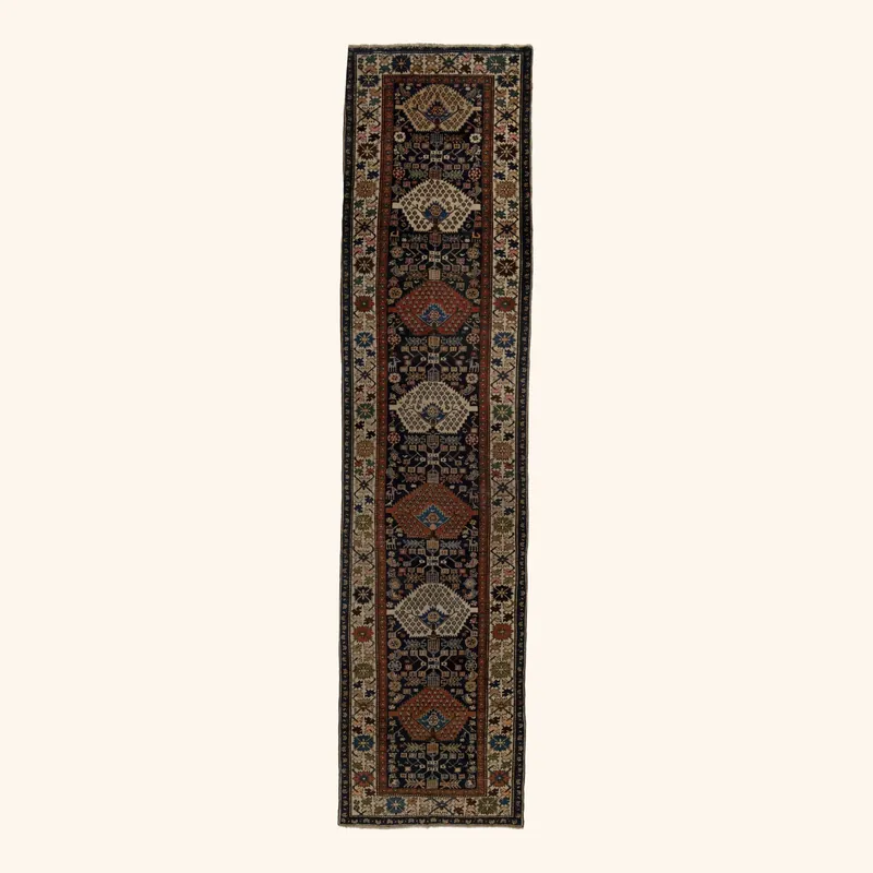 Navy Traditional Wool Runner - 3'7" x 15'3"