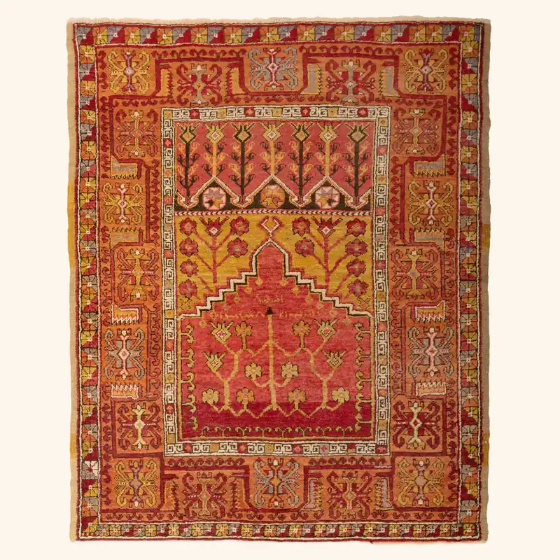 Multi Traditional Wool Rug - 4'6" x 5'6"