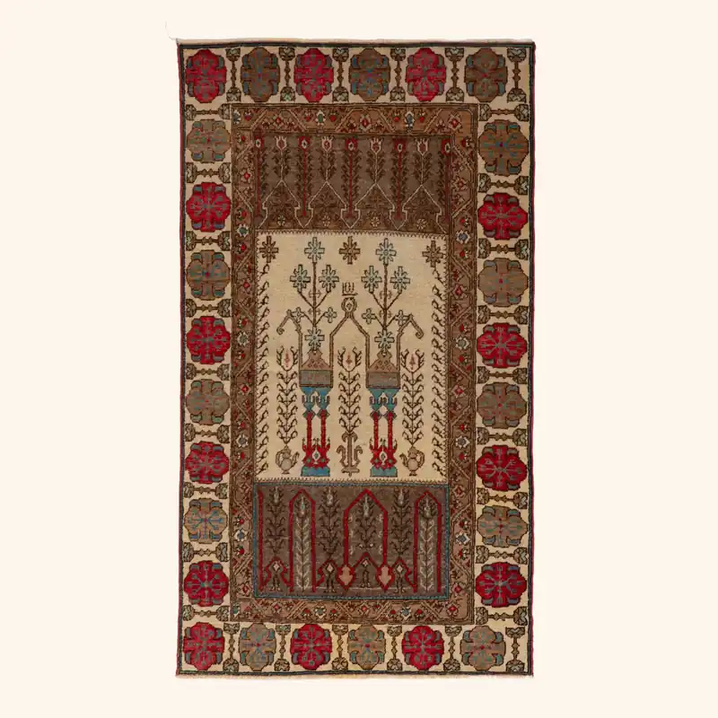 Vintage Traditional Wool Rug - 3'1" x 6'