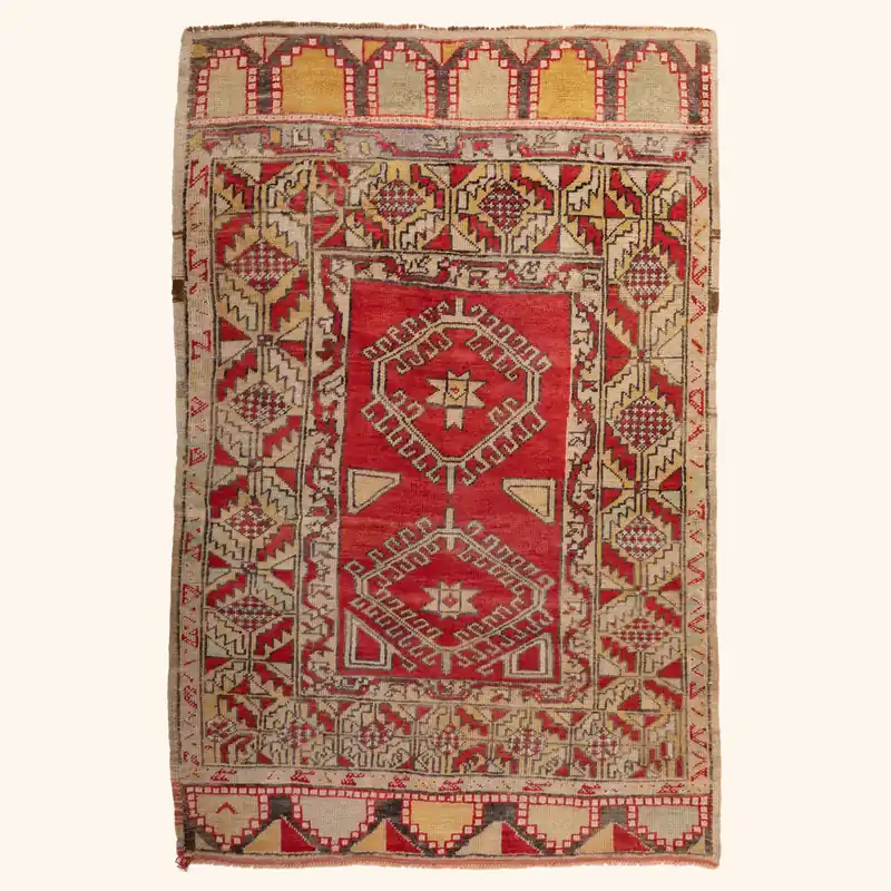 Multicolored Traditional Wool Rug - 3'11" x 6'3"