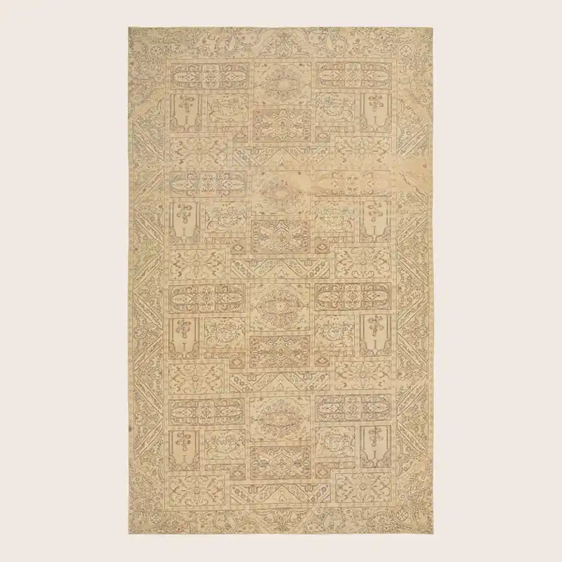 Beige Traditional Wool Rug - 7'7" x 12'