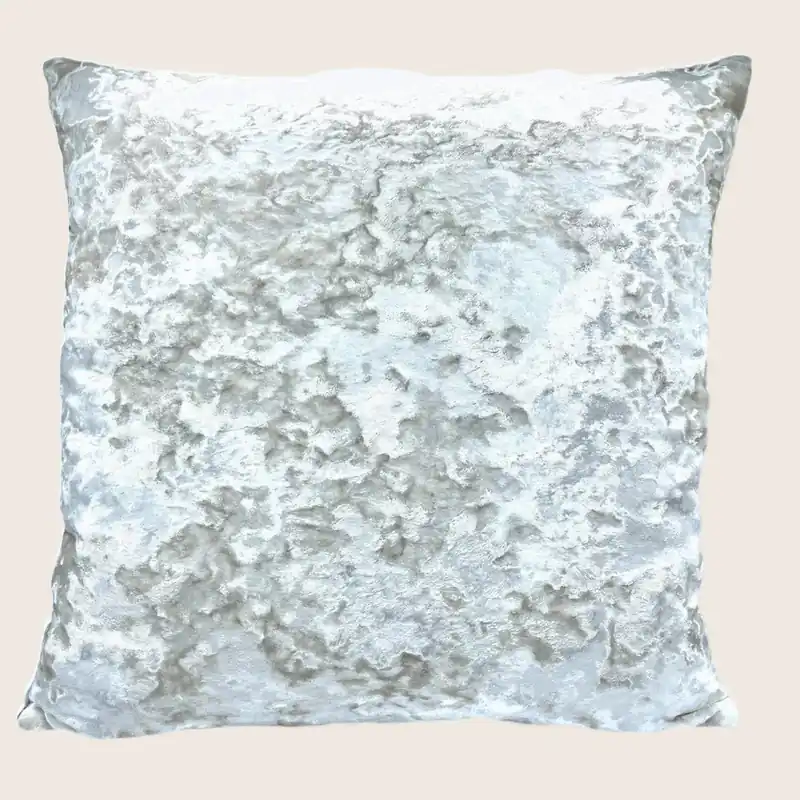 Ombre Crushed Velvet Pillow Ivory - Aviva Stanoff