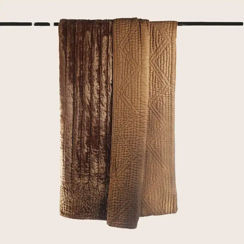 Quilted Throw, Cognac - Anke Drechsel