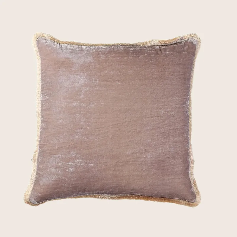 Shaded Fringe Pillow, Soft Lavender - Anke Drechsel