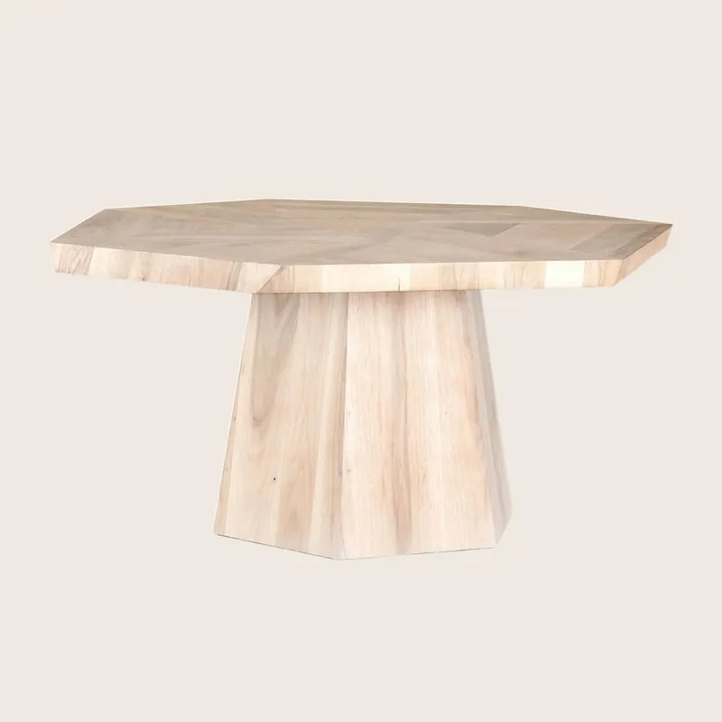 Hexagon Wooden Dining Table - Four Hands