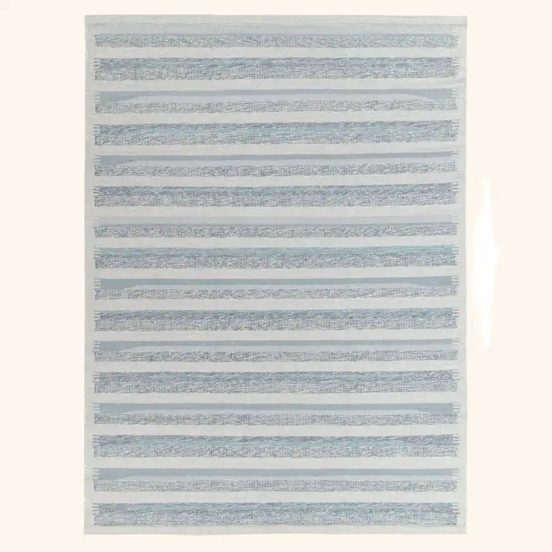 Blue Flatweave Silk Rug - 8'11" x 11'11"