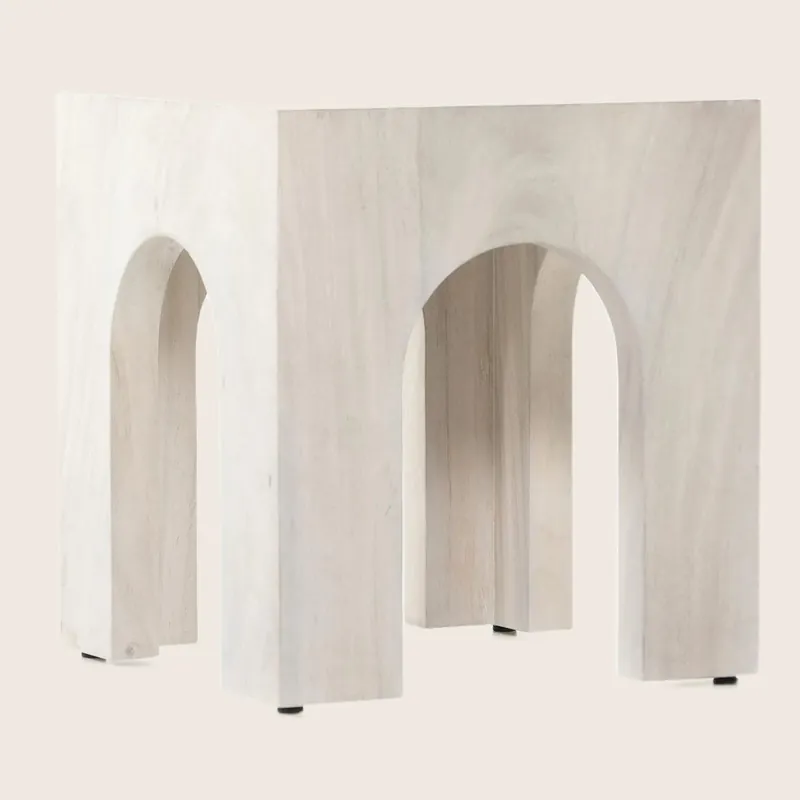 Bleached Wood End Table - Four Hands