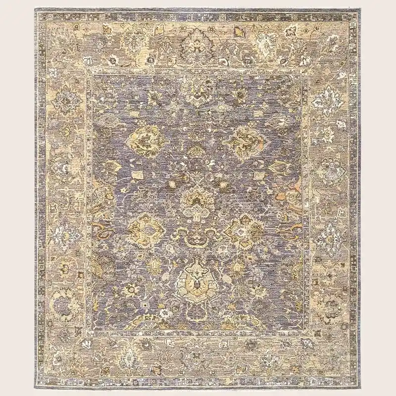 Grey Traditional Wool Rug - 8'3" x 9'7"