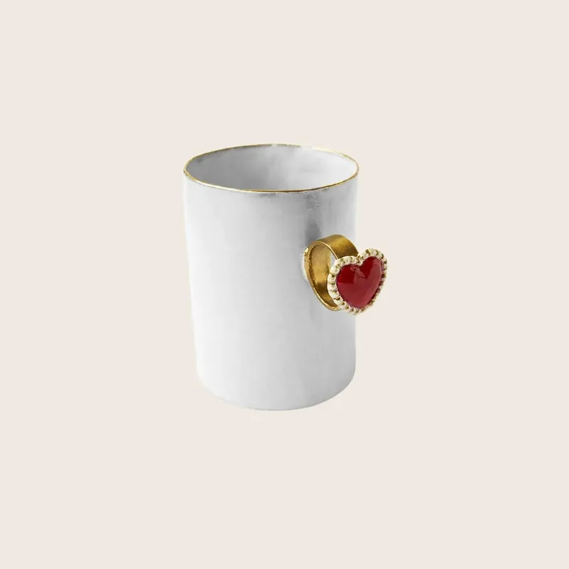 Serena Heart Ring Cup - Astier de Villatte Sarl