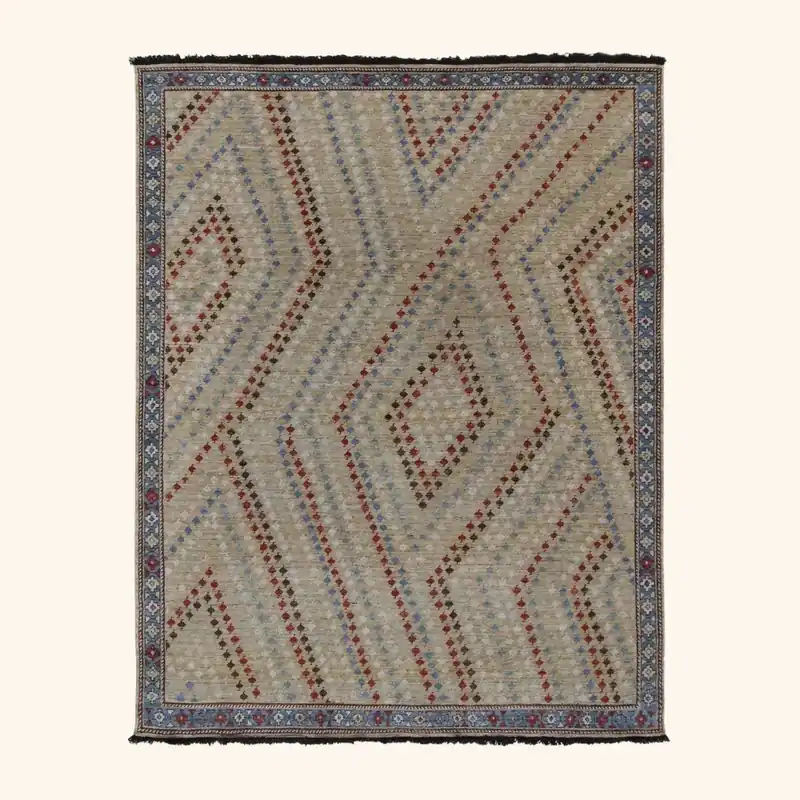 Multicolored Transitional Wool Rug - 8' x 10'