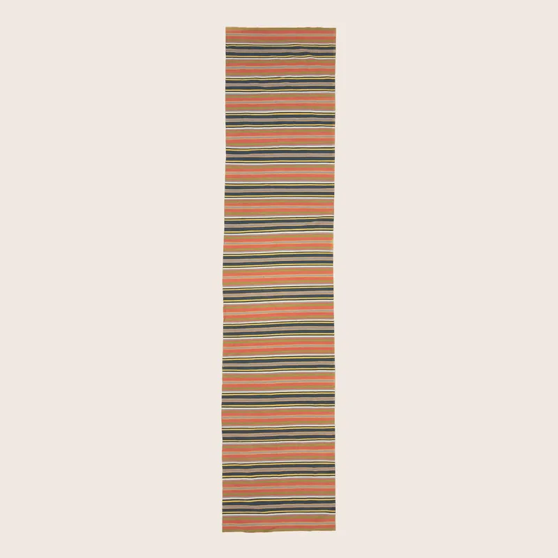 Red Vintage Wool Runner - 3' x 13'6"