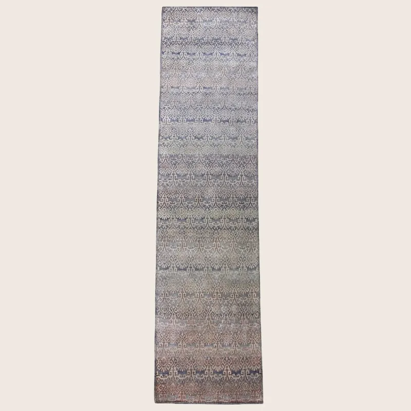 Blue Alchemy Transitional Silk Runner - 2'11" x 12'1"
