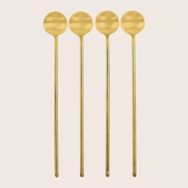 Gold Thin Spoons, Set of 4 - Be Home