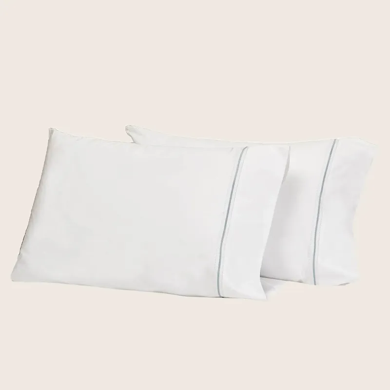 Gramercy Sheets & Pillowcases, White/Wilton Blue - Signoria Firenze (Leased)