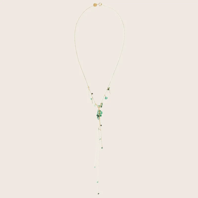 Emerald Lariat Style Necklace - Sweet Pea (Consigned)