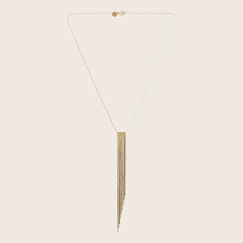 Sloped Fringe Necklace - Sweet Pea (Consigned)