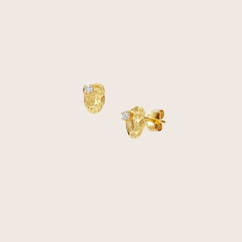 Moonscape Diamonds Nugget Stud Earrings - Sweet Pea (Consigned)
