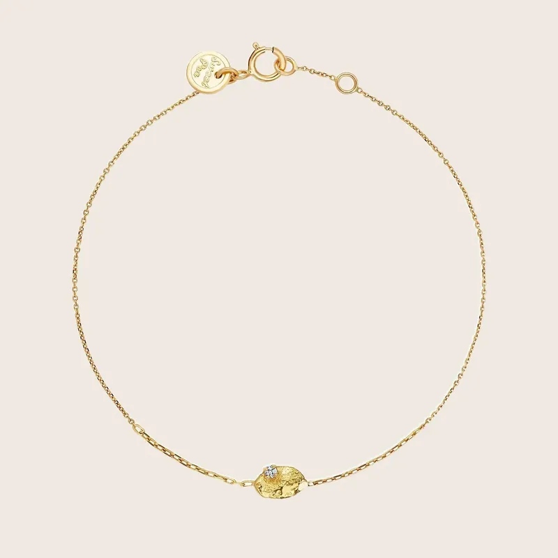 Moonscape Diamond Small Nugget Chain Bracelet - Sweet Pea (Consigned)
