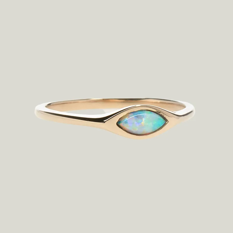 14k Opal Marquise Ring - Talon (Drop Ship)