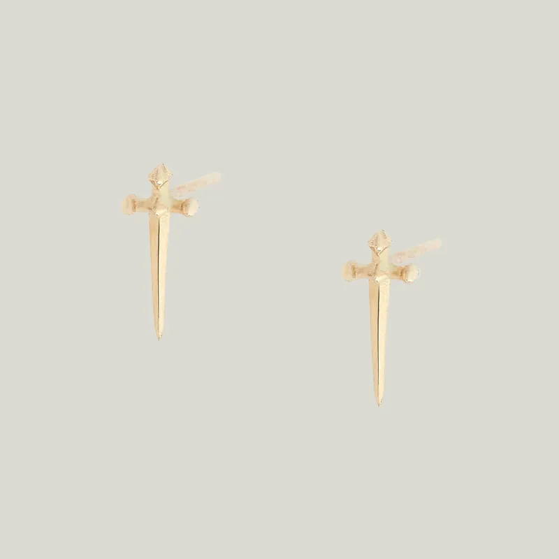 Pair of 14k Itty Bitty Sword Earrings - Talon (Drop Ship)
