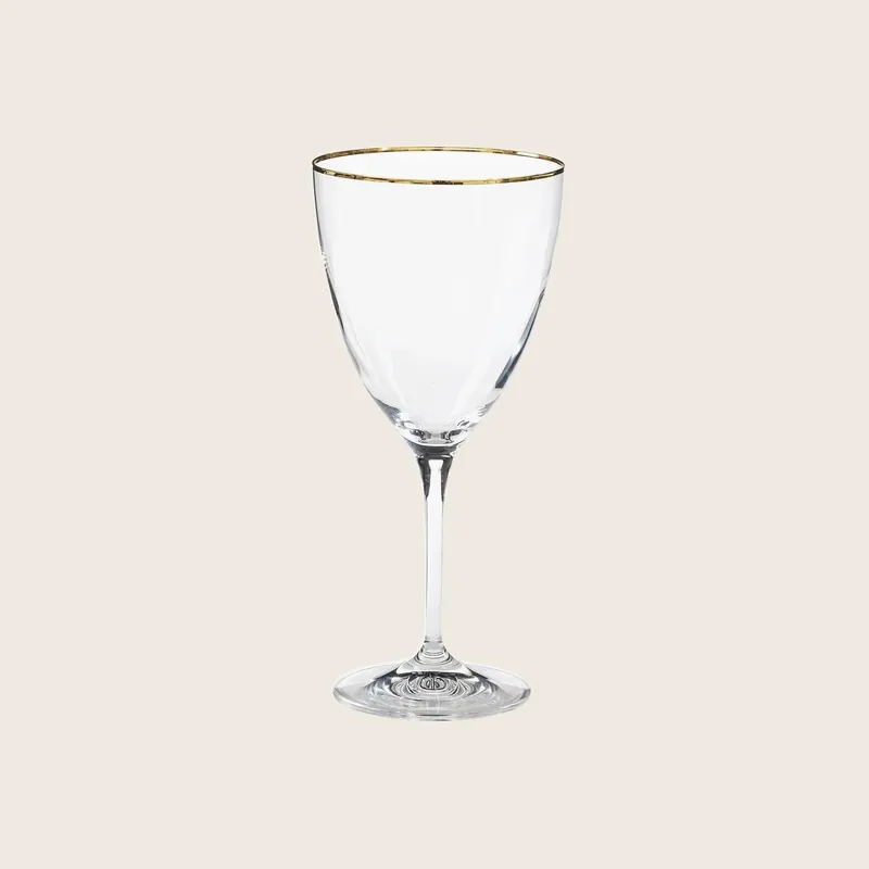 Sensa Water Glass with Golden Rim, Set of 6 - Casafina (Drop Ship)