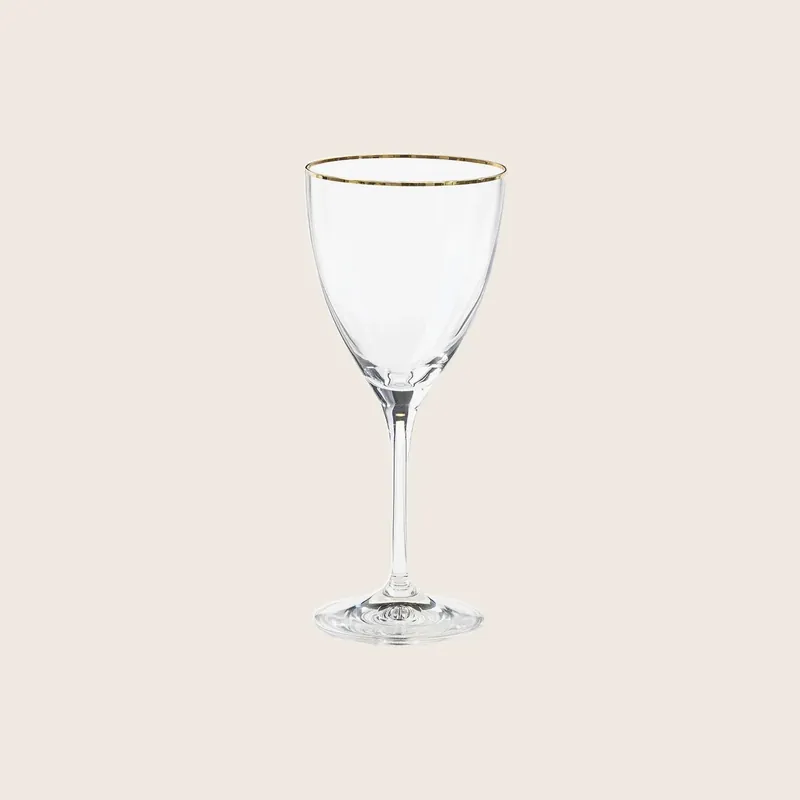 Sensa Wine Glass with Golden Rim, Set of 6 - Casafina (Drop Ship)