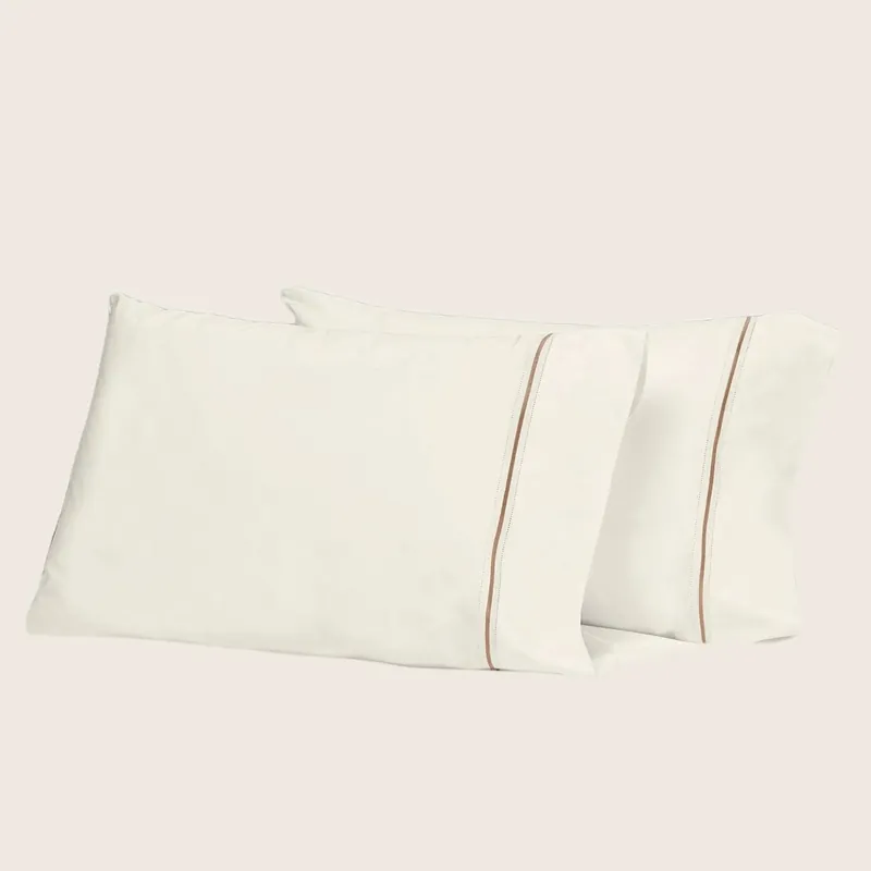 Gramercy Sheets & Pillowcases, Ivory/Coffee - Signoria Firenze (Leased)