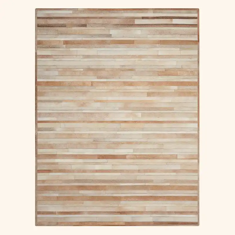 Modern Handwoven Hide Rug - 9' x 12'