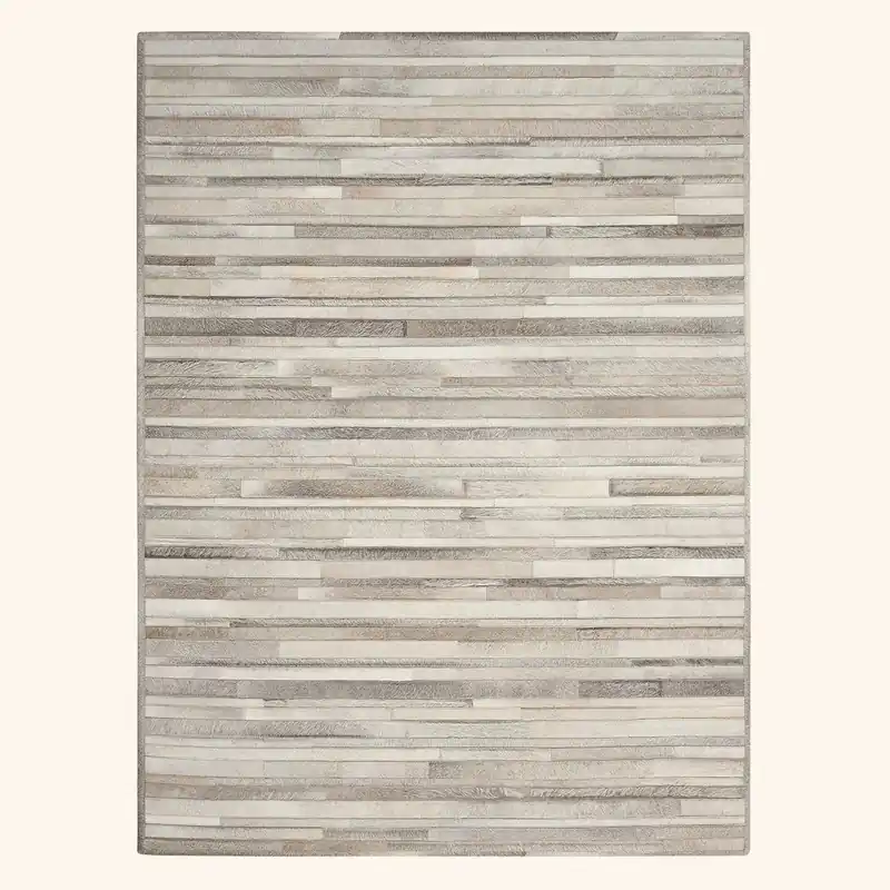Modern Handwoven Hide Rug - 9' x 12'
