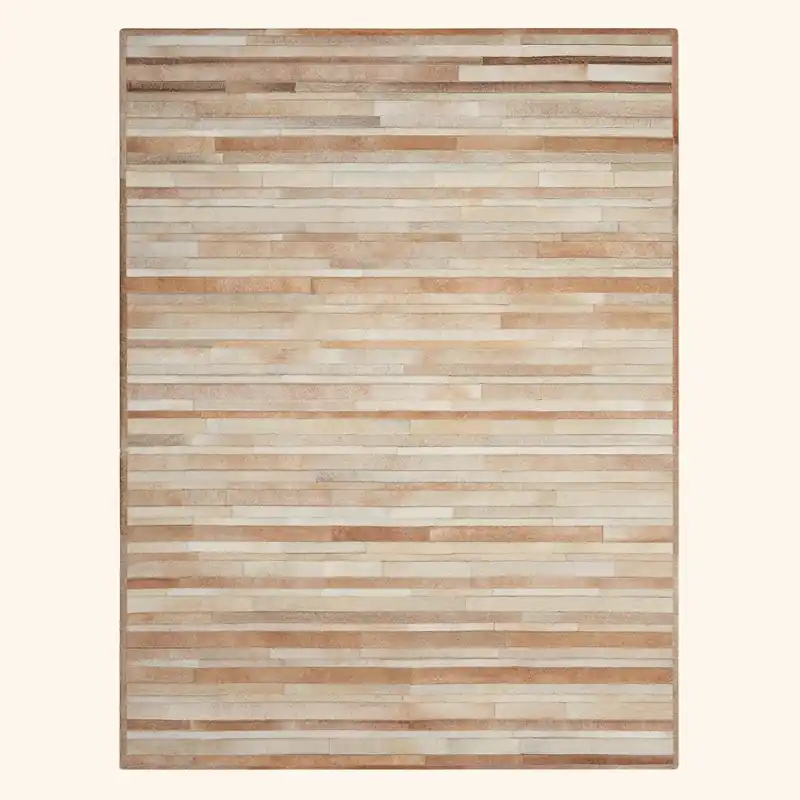 Modern Handwoven Hide Rug - 5'6" x 7'5"
