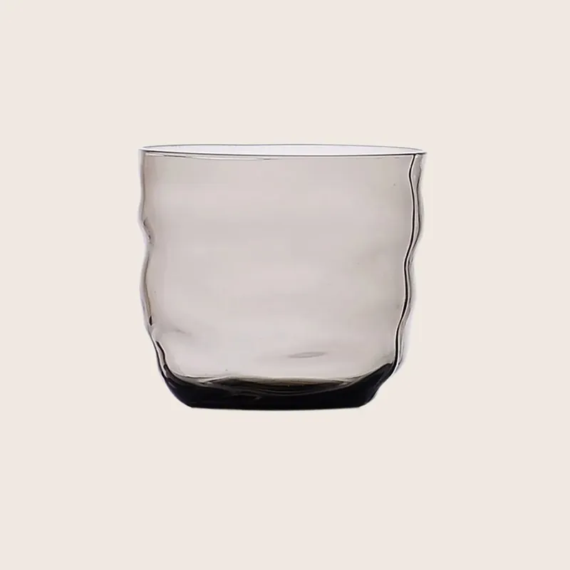 Waves Tumbler Glass, Grey - Corrado Corradi