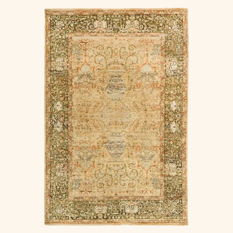 Traditional Hand-Knotted Rug - 6'1"x 9'2"
