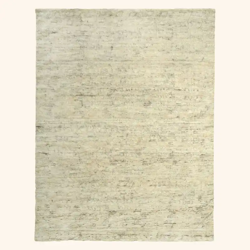 Cream Moroccan Wool Rug - 7'10" x 10'2"