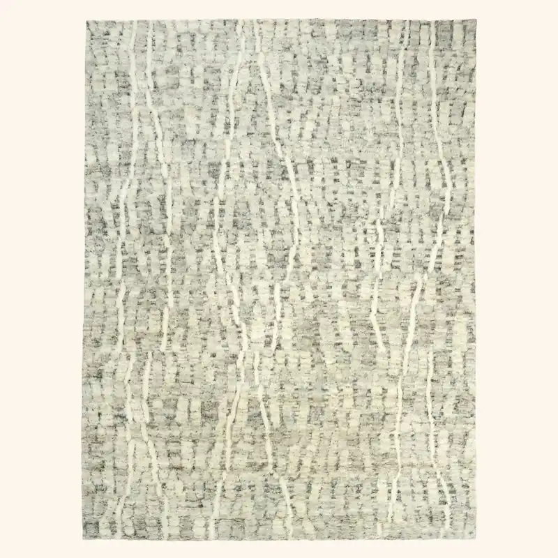 Cream Moroccan Wool Rug - 9' x 12'