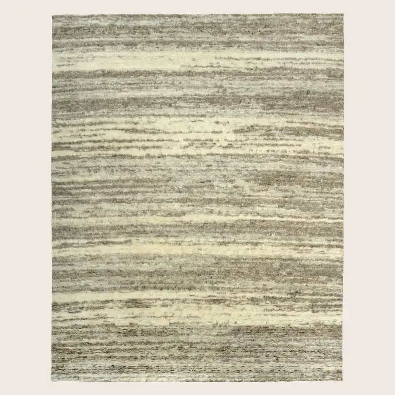 Grey Moroccan Wool Rug - 8' x 10'2"