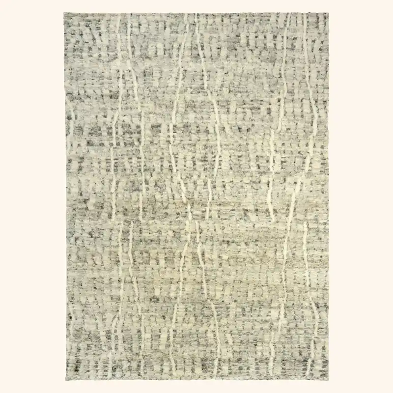 Ivory Moroccan Wool Rug - 10' x 14'