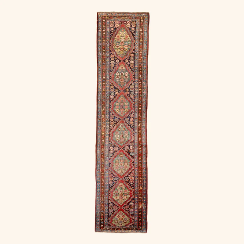 Red Antique Turkish Wool Rug - 3'7'' x 15'8"
