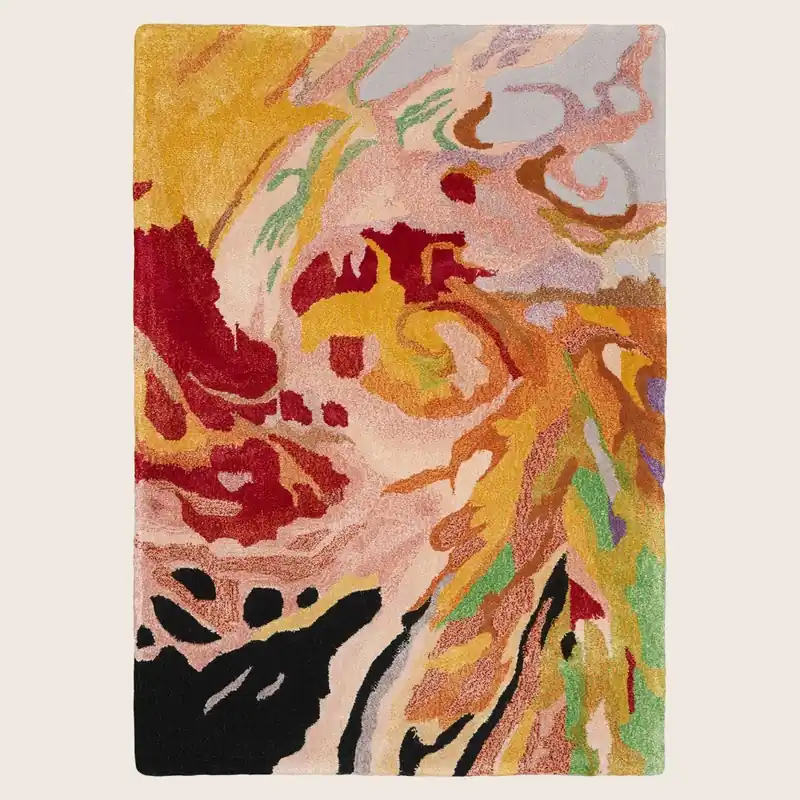 Multicolored Essentials Modern Wool Luxcelle Blend Rug - Nourison Industries, Inc.