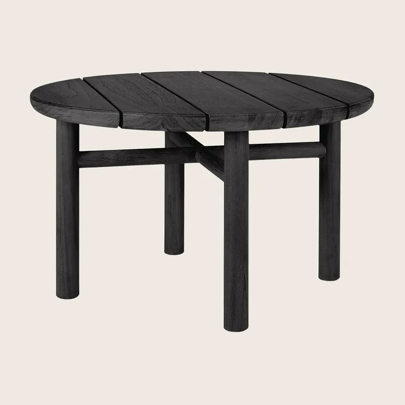 Black Quatro Outdoor Round Side Table - Ethnicraft