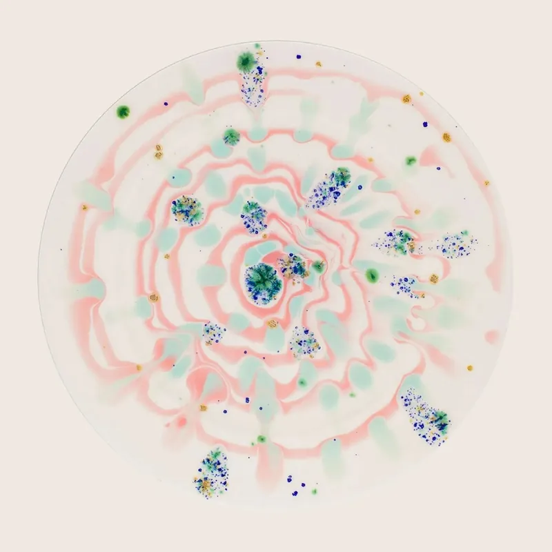 Winter Dinner Rim Plate Pink - Coralla Maiuri