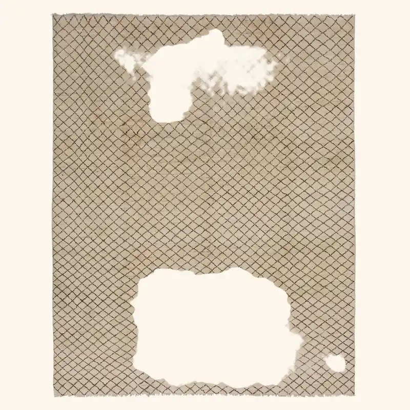 Beige Modern Wool Rug - 8'1'' x 9'7''