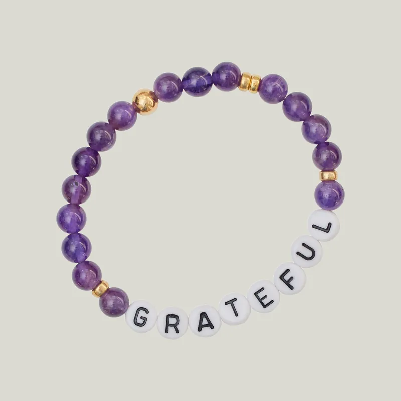 Amethyst Grateful Bracelet - Rose & Moksha